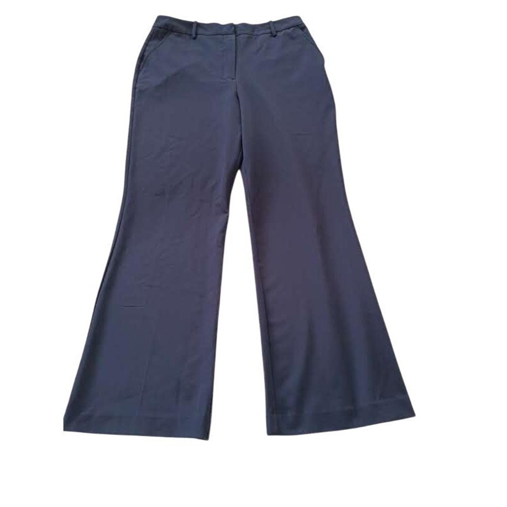 Worthington Wide Leg Trousers Navy Work Pants Womens 12 Fits W 29-31 - Picture 2 of 10